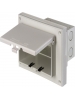 Arlington DBHR171WGC - Low Profile InBox for Retrofit Siding - 1-Gang - Horizontal Mount - Weatherproof Cover - White